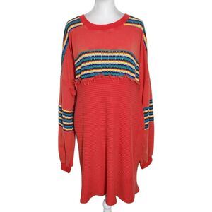 BDG Red Oversized Embroidered Tunic Size XL BDG Oversized NY Rugby Tee